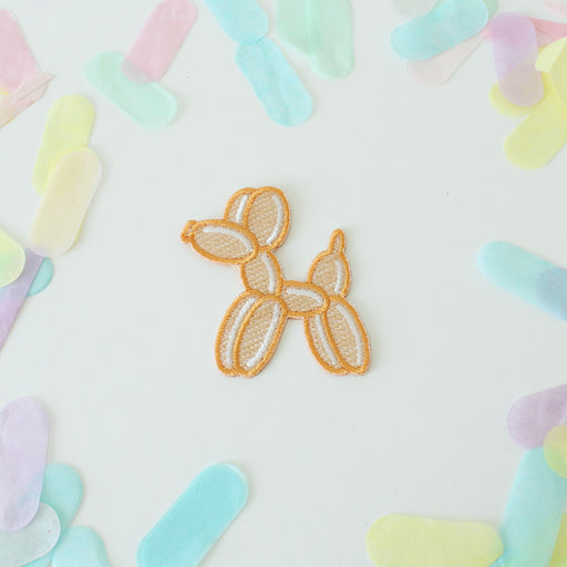Balloon Dog Embroidered Patch (Peach Sunset)