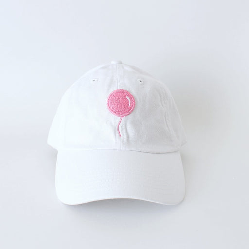 Pink Balloon on (Regular) White Cap