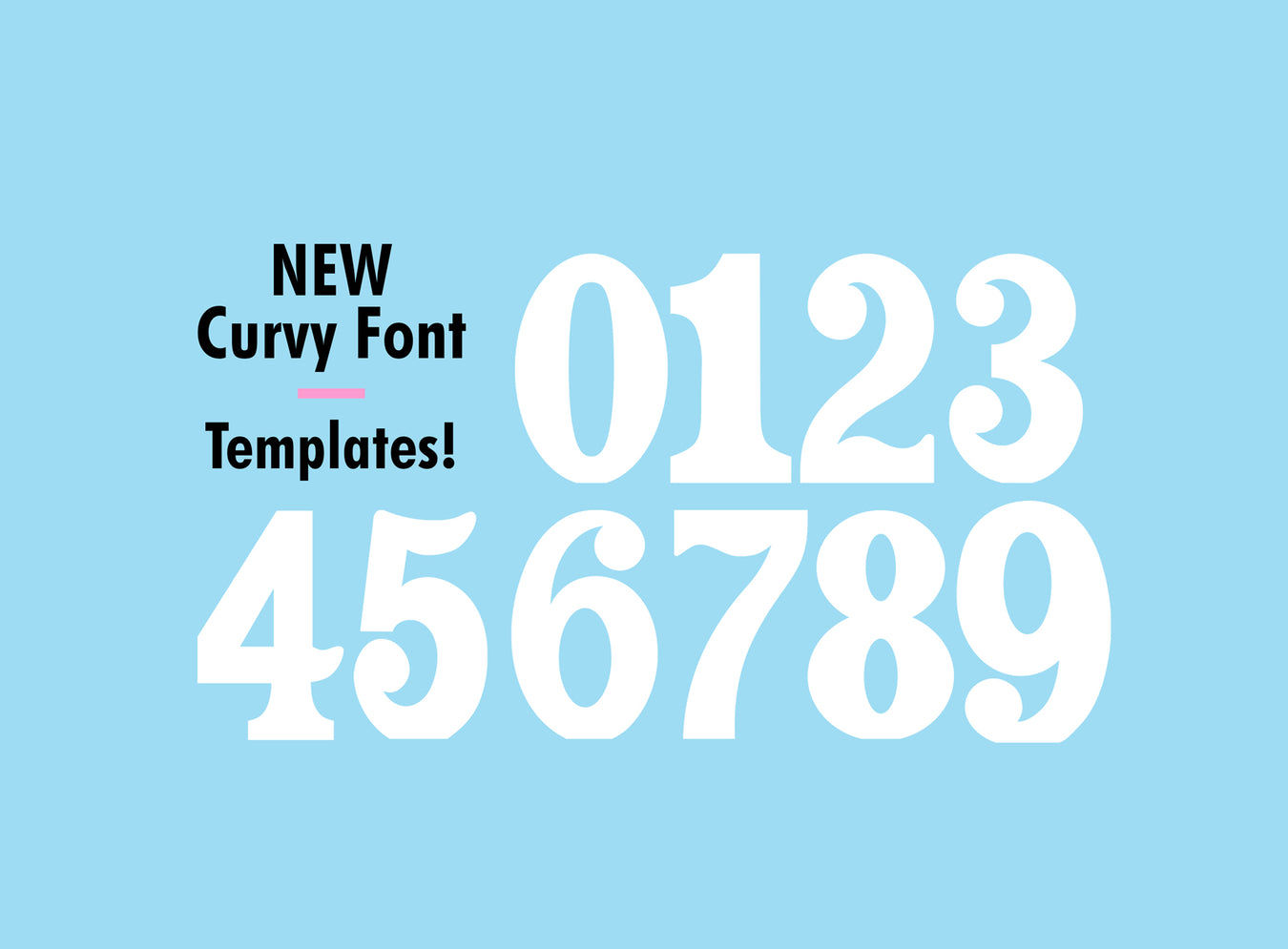 New Balloon Mosaic Templates - Curvy Font