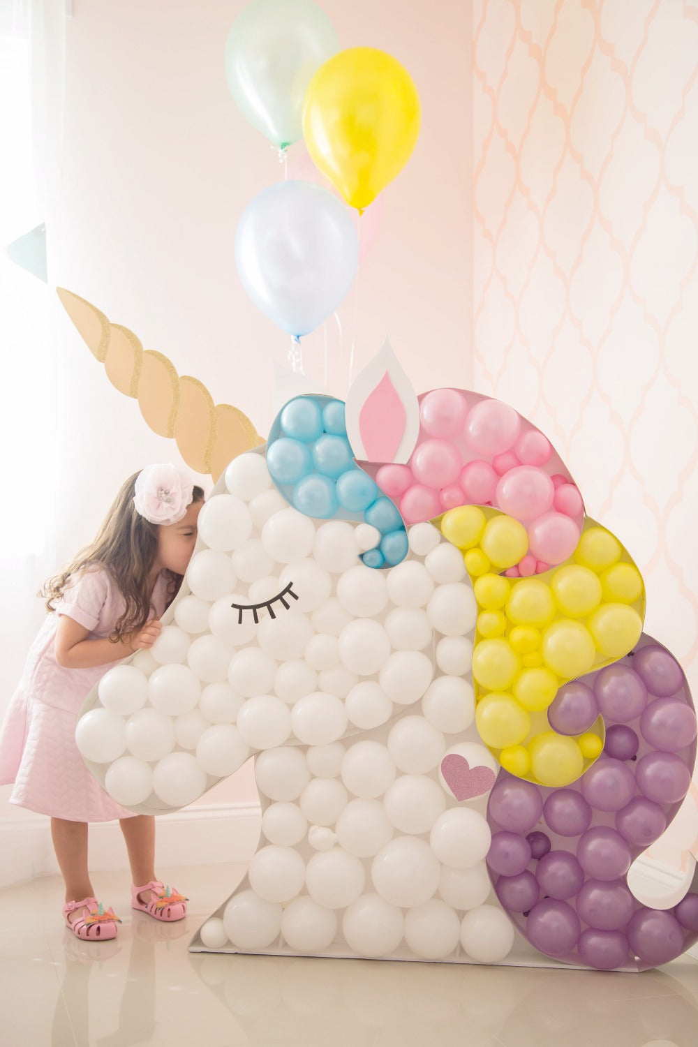 Rainbow and Unicorn Bundle BALLOON MOSAIC™ digital design template