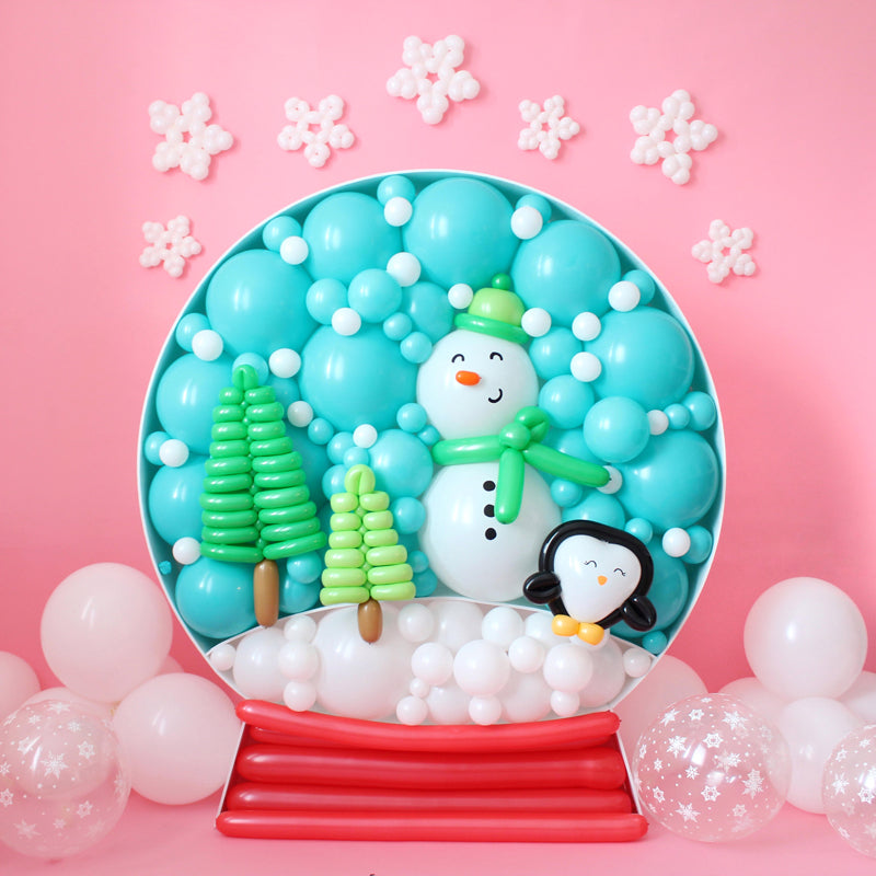 Snow Globe BALLOON MOSAIC digital design template