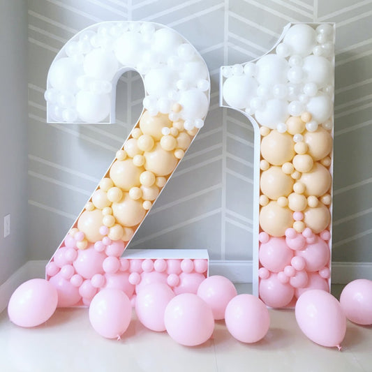 Numbers Bundle BALLOON MOSAIC digital design template