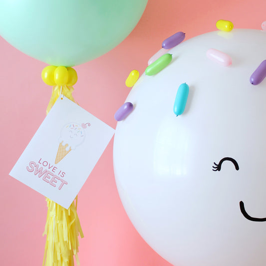 Love-is-sweet-ice cream-balloon-greeting-card