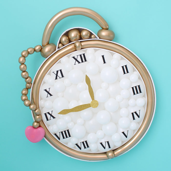 Clock BALLOON MOSAIC digital design template