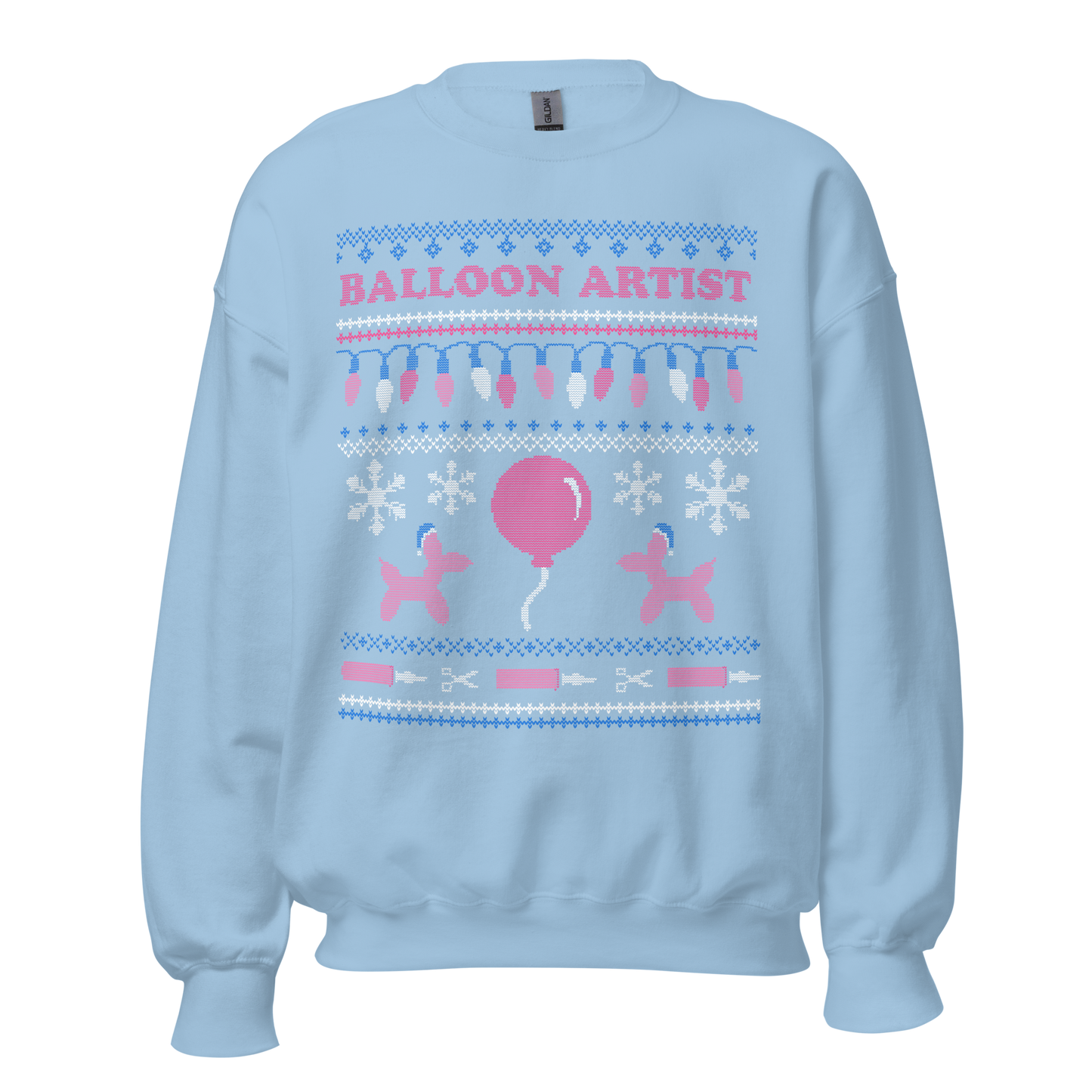 Balloon Artist Ugly Xmas Sweater (Blue)