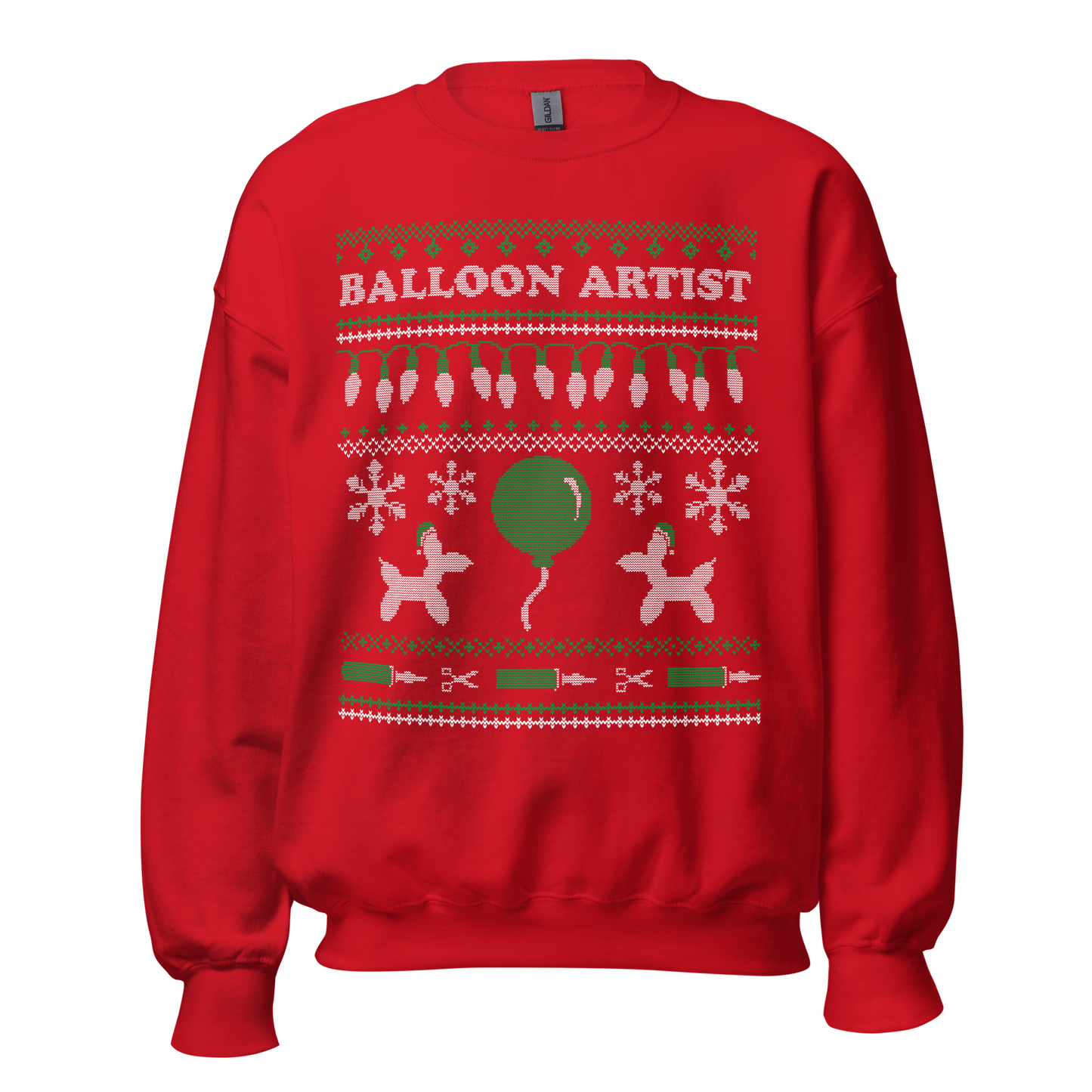 Balloon Artist Ugly Xmas Sweater (Red)