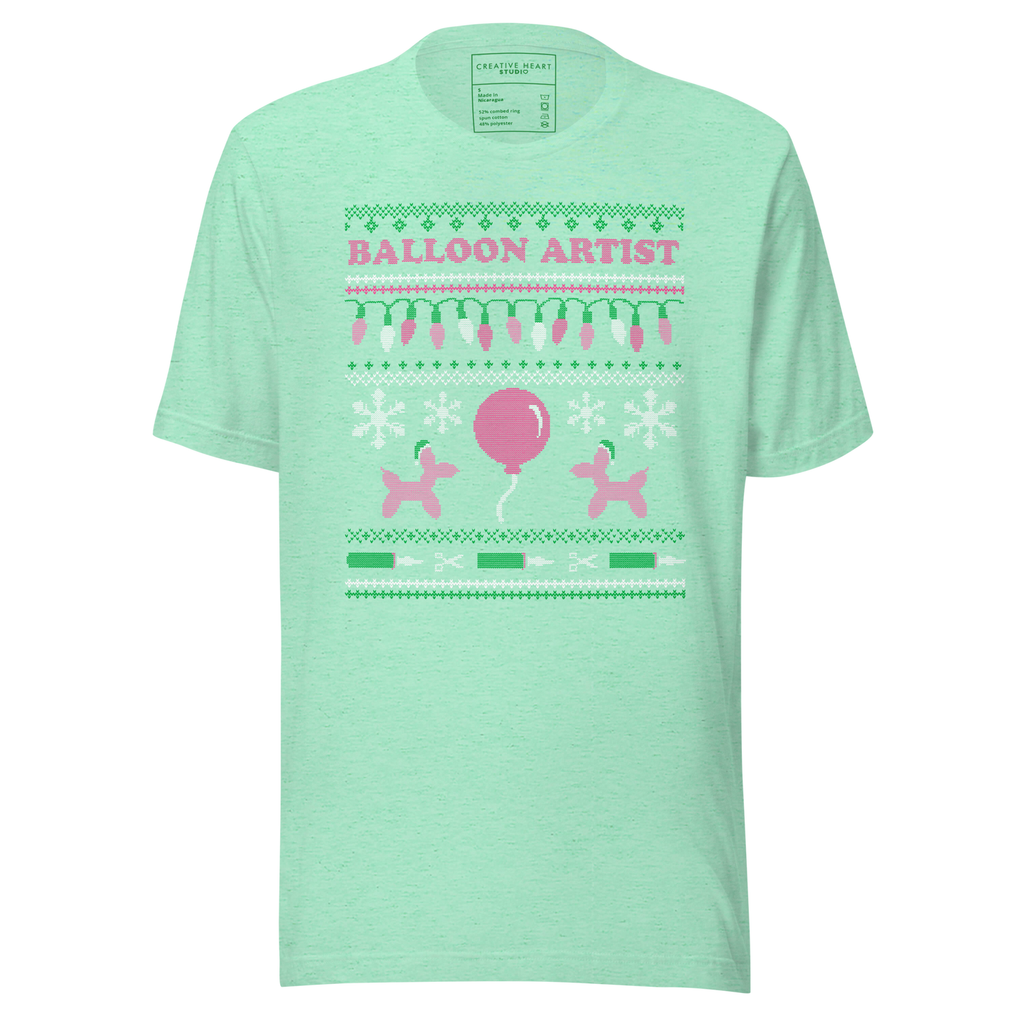 Balloon Artist Ugly Xmas T-shirt (Mint)