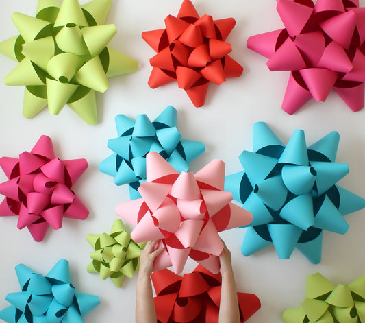 Multi color oversized DIY gift bows
