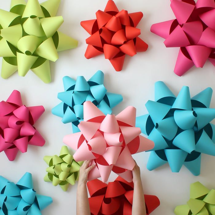 Multi color oversized DIY gift bows