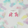 Large Balloon Dog Earrings (Neon Pink)