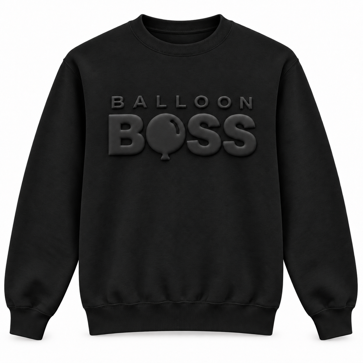 Balloon Boss Tone-on-Tone Puff Print Crewneck