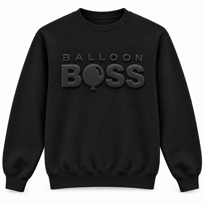 Balloon Boss Tone-on-Tone Puff Print Crewneck