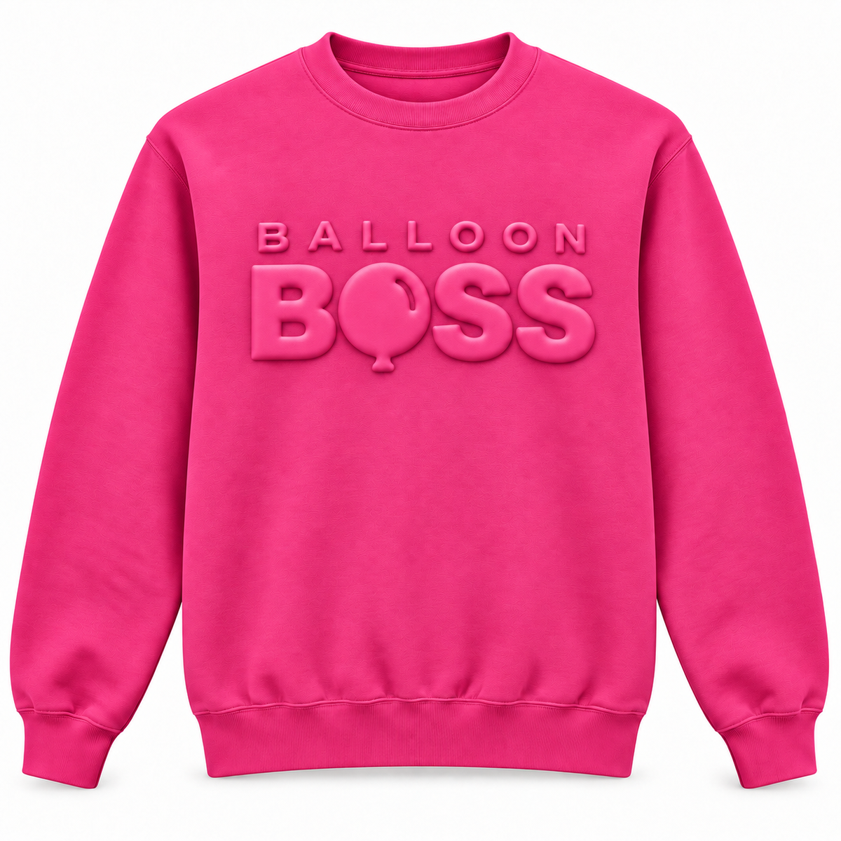 Balloon Boss Tone-on-Tone Puff Print Crewneck