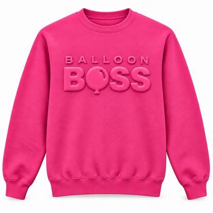 Balloon Boss Tone-on-Tone Puff Print Crewneck