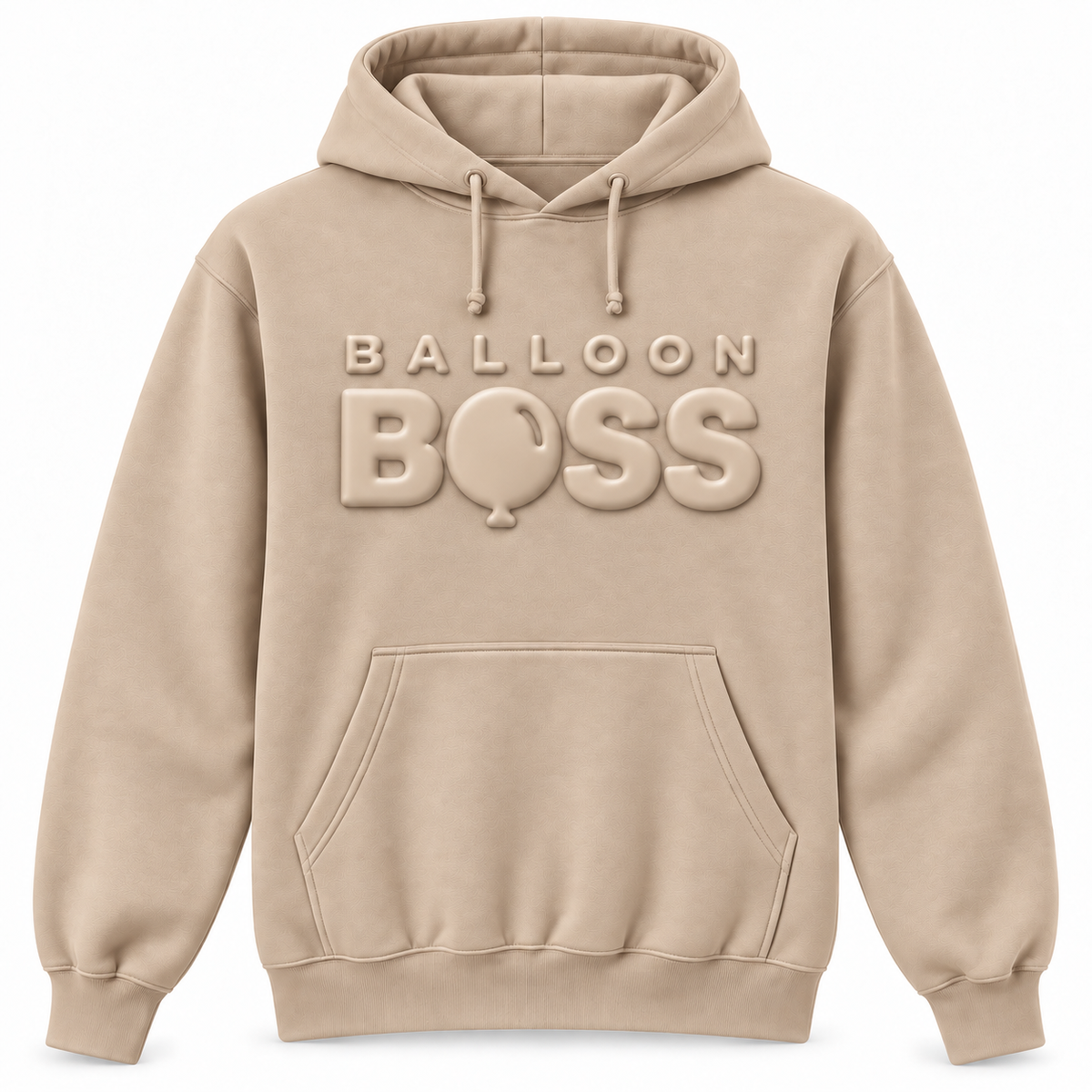 Balloon Boss Tone-on-Tone Puff Print Hoodie