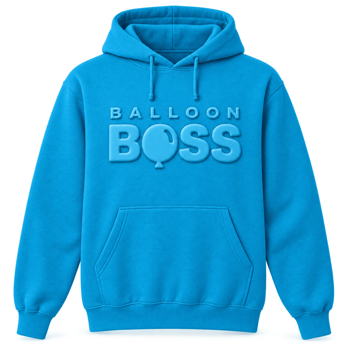 Balloon Boss Tone-on-Tone Puff Print Hoodie