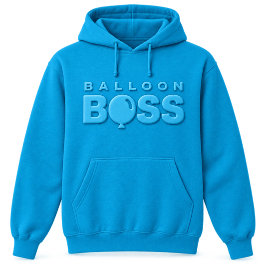Balloon Boss Tone-on-Tone Puff Print Hoodie