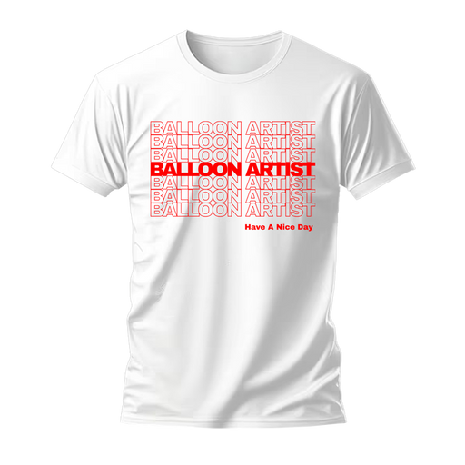Balloon Artist Thank You Style White T-Shirt
