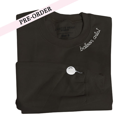 Balloon Artist Embroidered Collar & Sleeve Sweater (Black) (Pre-Order)