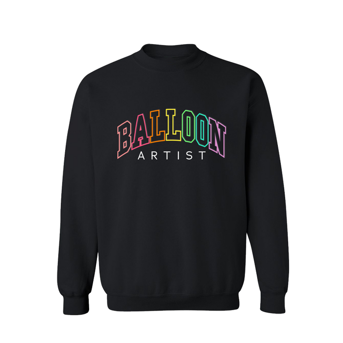 Balloon Artist Embroidered Rainbow Sweatshirt