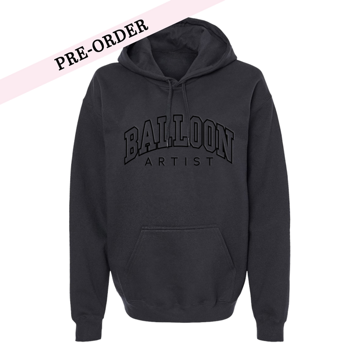 Balloon Artist Embroidered Black on Black Hoodie (Pre-Order)