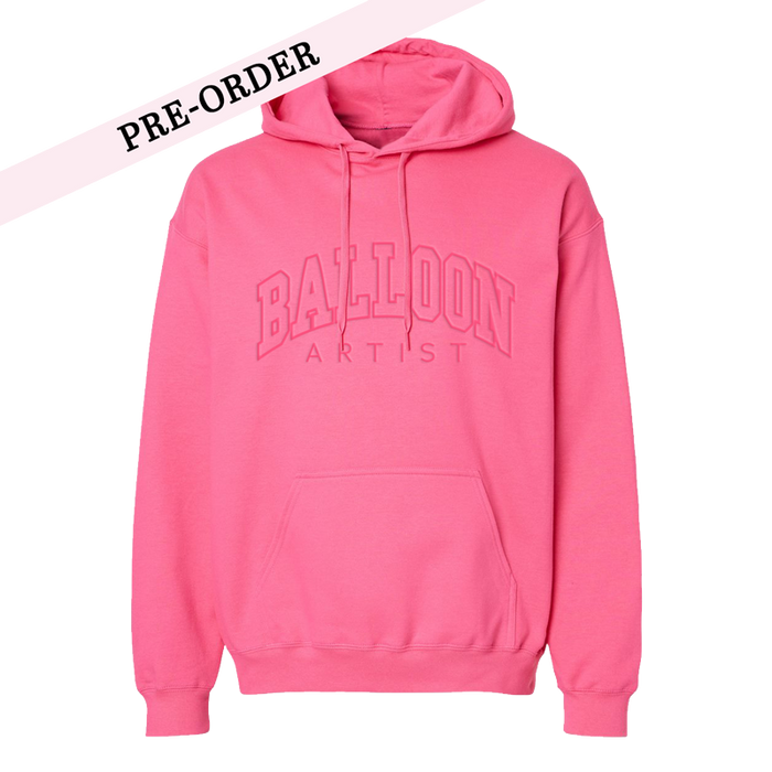 Balloon Artist Embroidered Hot Pink Hoodie (Pre-Order)