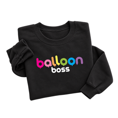Balloon Boss Colorful Transfer Print Crewneck