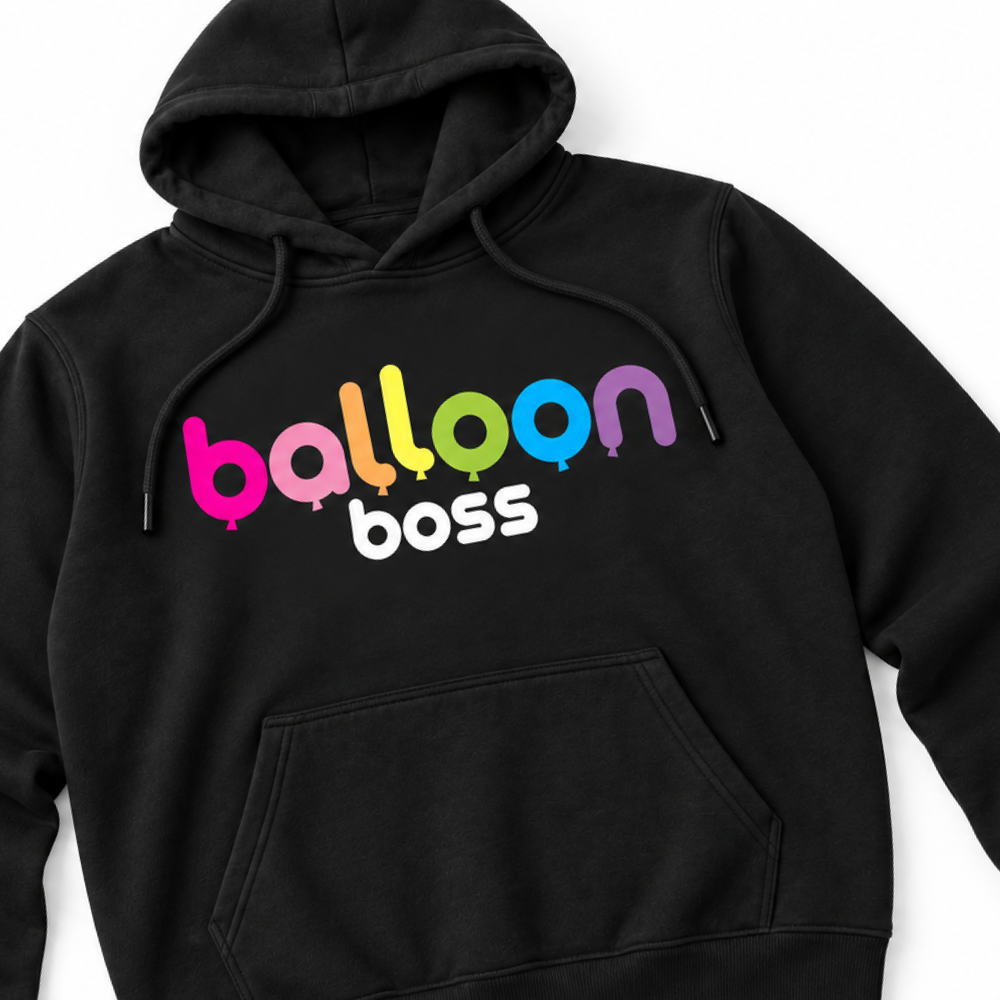 Balloon Boss Colorful Transfer Print Hoodie