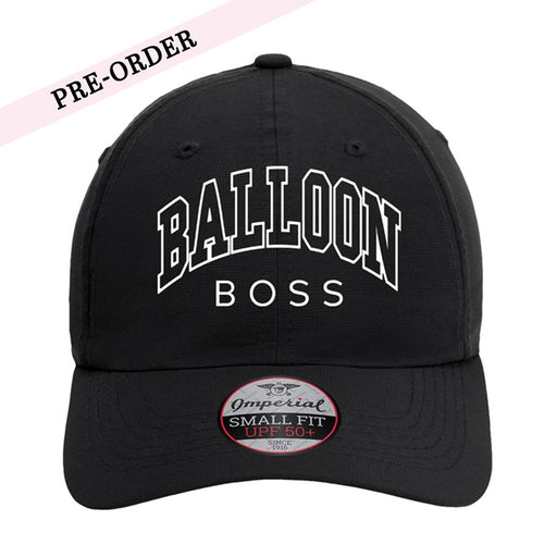 Balloon Boss Embroidered Black Ponytail Adjustable Cap