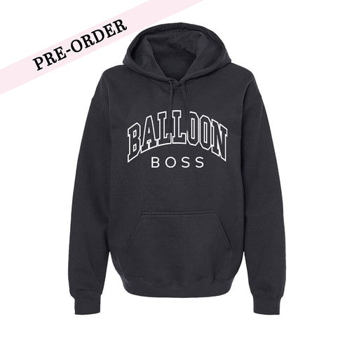 Balloon Boss Printed Black Hoodie