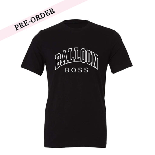 Balloon Boss Printed Black T-Shirt