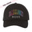 Balloon Boss Embroidered Rainbow Black Regular Adjustable Cap