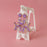 Balloon Dog Beaded Earrings (Lavender)