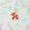 Balloon Dog Hard Enamel Keychain (Red)