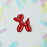 Balloon Dog Embroidered Patch (Red)