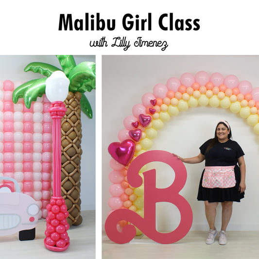A collection of five enchanting party decorations inspired by the iconic Barbie charm, including a flat rainbow arch, street lamp post, palm tree, gingham-patterned backdrop, and a foamboard cutout of a classic car. These vibrant and stylish designs are perfect for adding a touch of glamour and fun to any celebration.