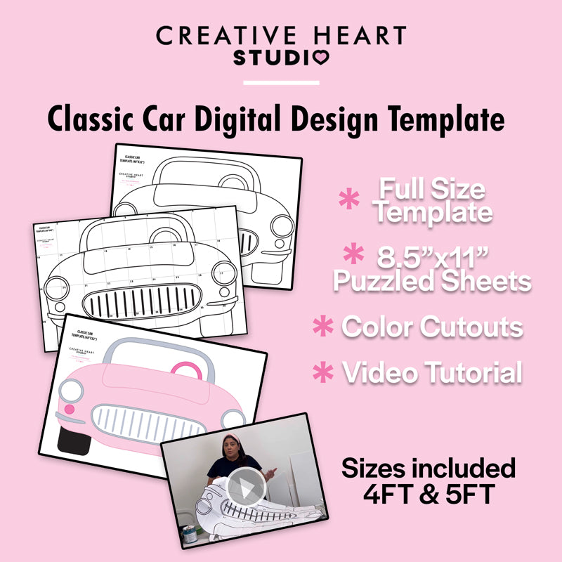 Classic Car digital design template — The Creative Heart Studio