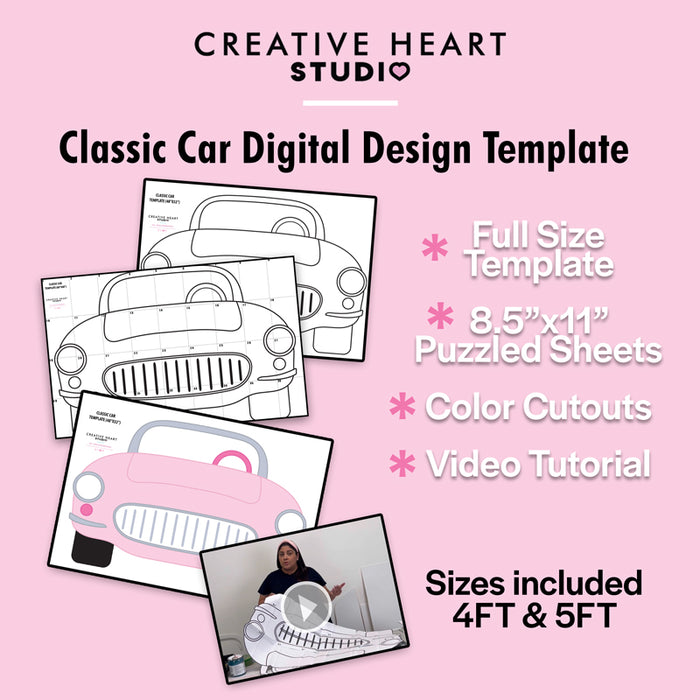 Classic Car digital design template
