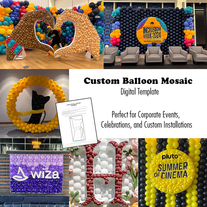 Custom Balloon Mosaic Digital Template