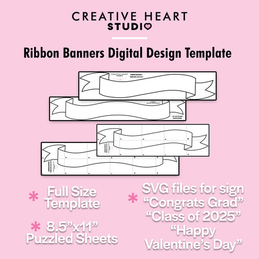 Ribbon Banners digital design template