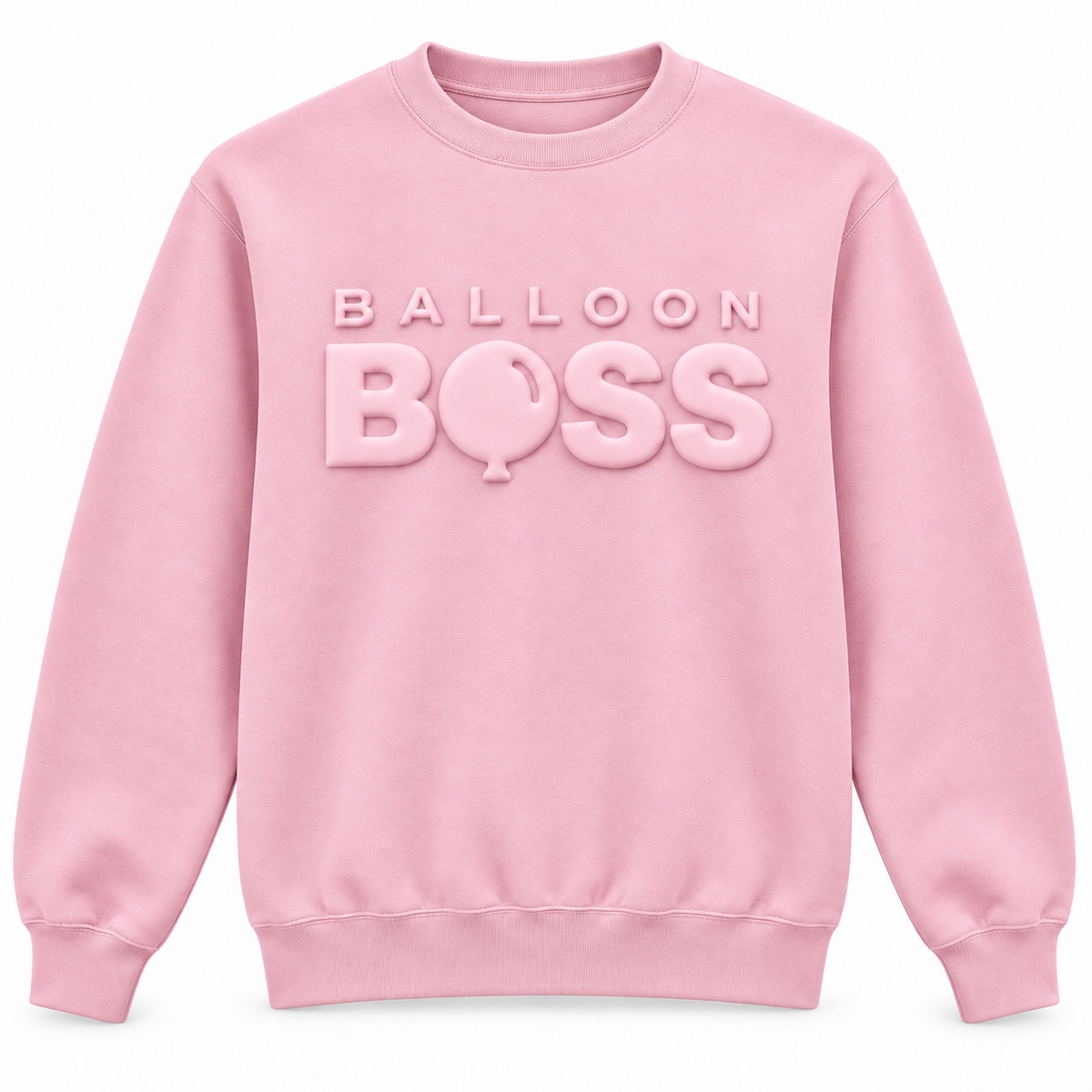 Balloon Boss Tone-on-Tone Puff Print Crewneck