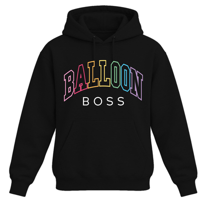 Balloon Boss College Font Rainbow Embroidered Hoodie