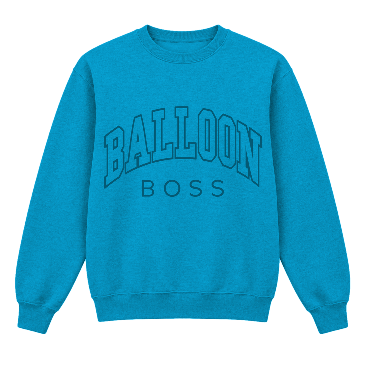 Balloon Boss College Font Tone-on-Tone Embroidered Crewneck