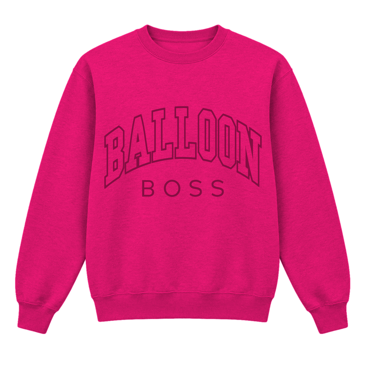 Balloon Boss College Font Tone-on-Tone Embroidered Crewneck
