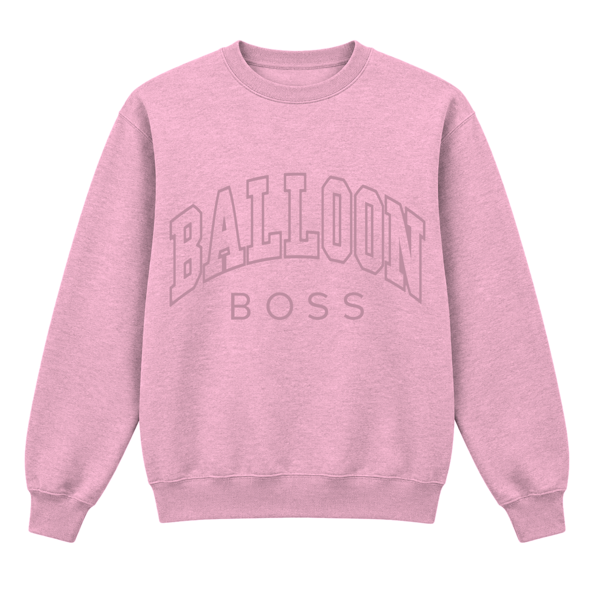 Balloon Boss College Font Tone-on-Tone Embroidered Crewneck