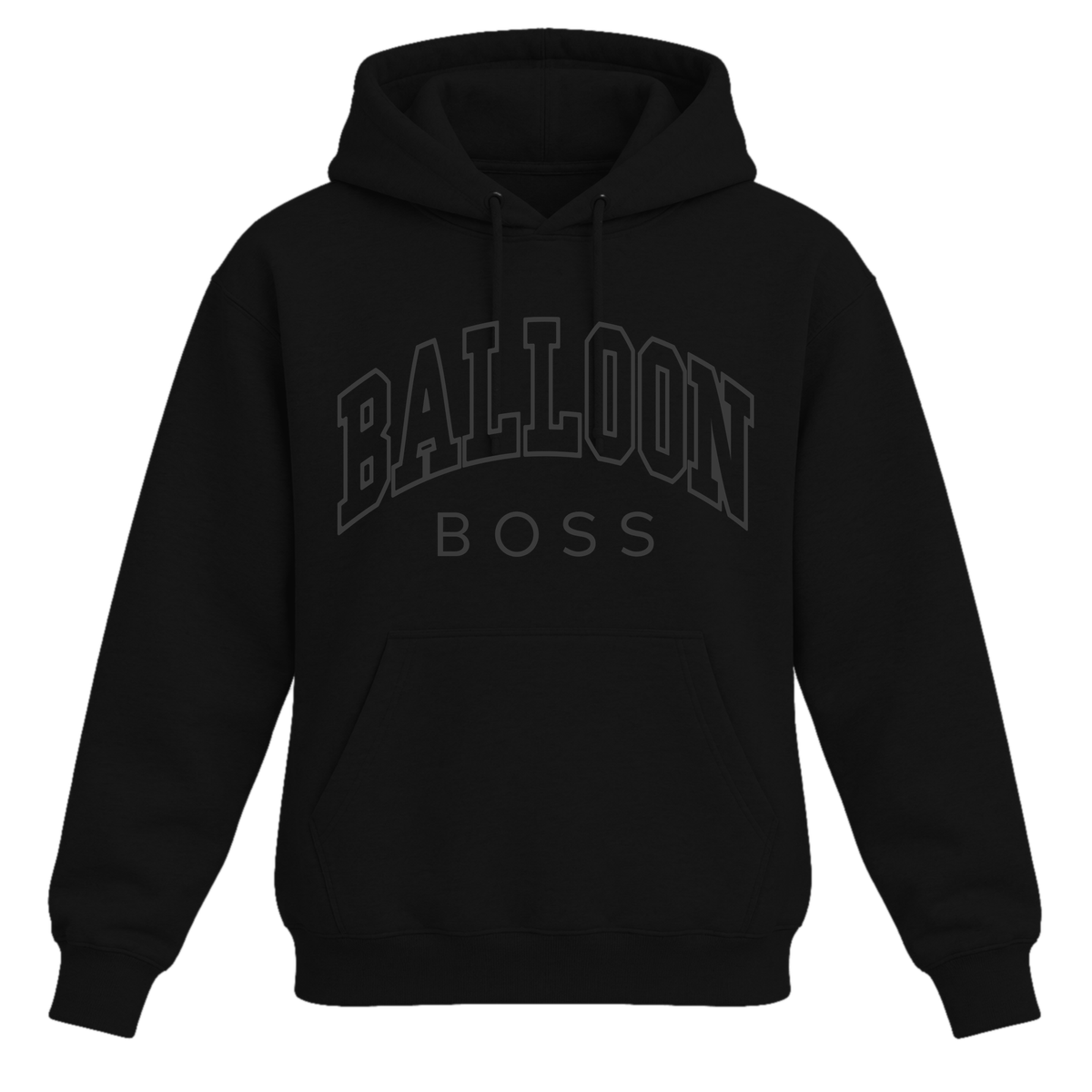 Balloon Boss College Font Tone-on-Tone Embroidered Hoodie