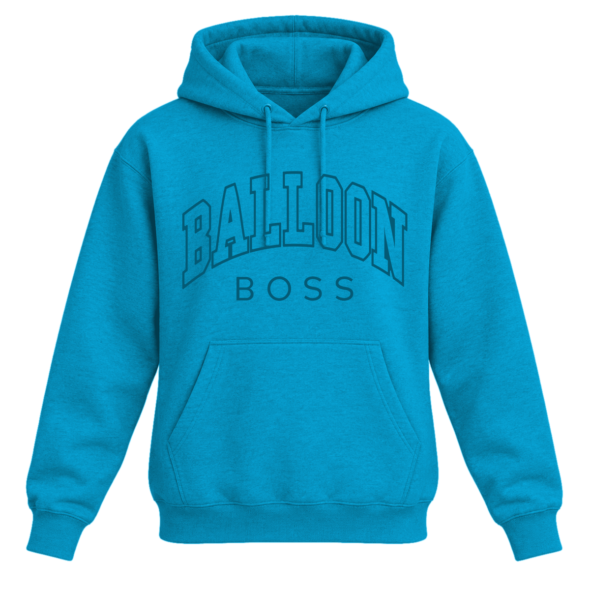 Balloon Boss College Font Tone-on-Tone Embroidered Hoodie