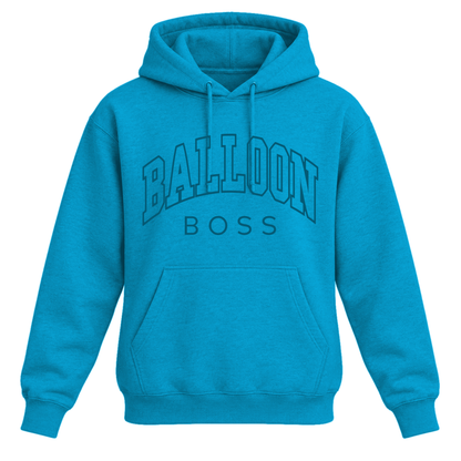 Balloon Boss College Font Tone-on-Tone Embroidered Hoodie