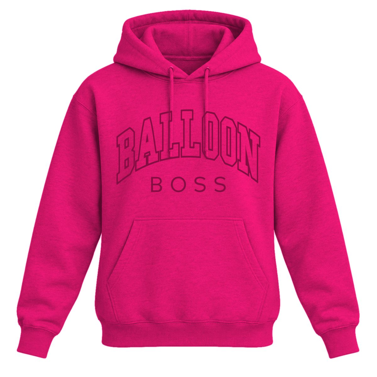 Balloon Boss College Font Tone-on-Tone Embroidered Hoodie