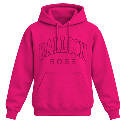 Balloon Boss College Font Tone-on-Tone Embroidered Hoodie